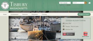 Our new website homepage town of tisbury