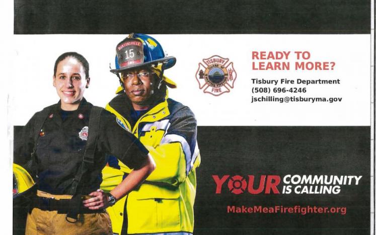 Tisbury Fire Department Needs Volunteers